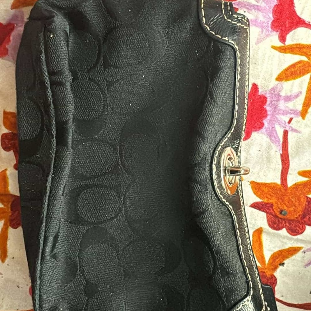 Coach Black Monogram Handbag